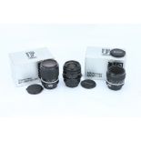 Three Nikon Nikkor Lenses,