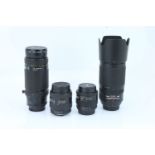 Four Nikon AF Zoom Lenses,