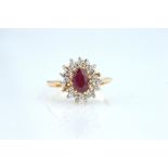 A Ruby and Diamond Ring,