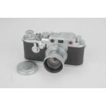 A Leica IIIf Delay Red Dial Rangefinder Camera,