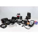 A Mixed Lot of Various Cameras,