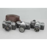 Three Japanese 35mm SLR Cameras,