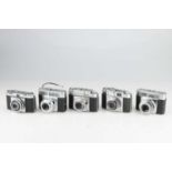 A Selection of Five Zeiss Ikon 35mm Cameras,