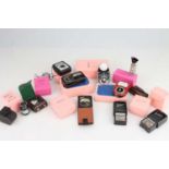 A Selection of Light Meters in Pink Presentation Boxes,