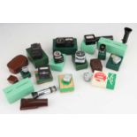 A Selection of Light Meters in Green Presentation Boxes,