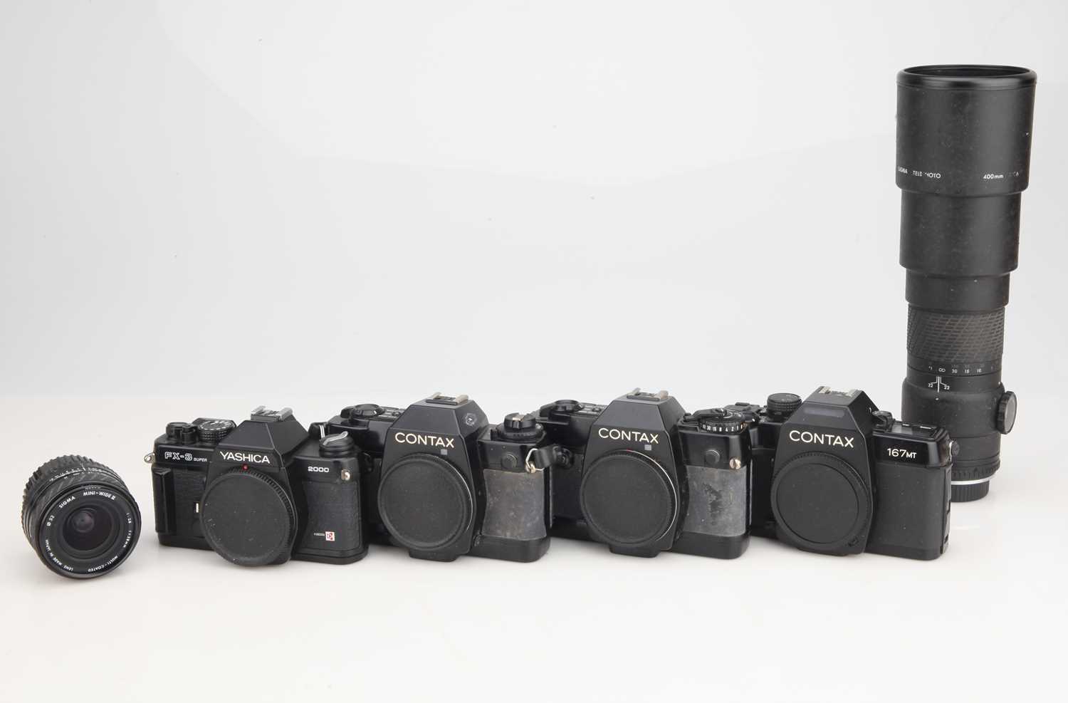 A Selection of Three Contax 35mm SLR Bodies,