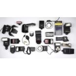 A Selection of Camera Flashes and Lighting Accessories,