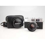 A Konica Auto S1.6 35mm SLR Rangefinder Camera,