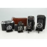 A Selection of Four Medium Format Folding Cameras,