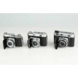 A Selection of Three Kodak Retina 35mm Cameras,