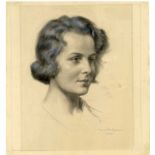 A Pencil drawing of a Young Woman,