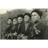 WWII Red Army Press Photograph, Cossack Volunteers,