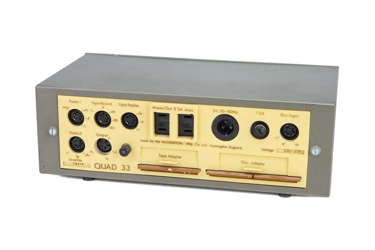 Quad 33 Pre Amp, - Image 2 of 3