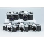 A Selection of Five 35mm SLR Cameras,