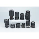 A Mixed Selection of Photographic Lenses,