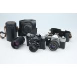 A Selection of 35mm Cameras and Lenses,