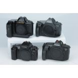 A Selection of Four Canon 35mm SLR Cameras,