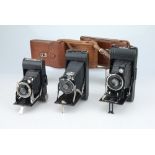 * Three Folding Medium Format Cameras,