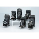 A Selection of Six Folding Cameras,