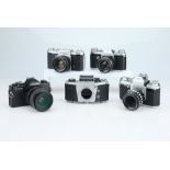 * A Selection of Five 35mm SLR Cameras,