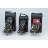 A Selection of Three Kodak Folding Cameras,