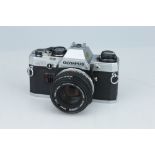 An Olympus OM10 35mm SLR Camera,