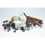 A Collection of Microscope Parts and Accessories