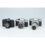 A Selection of Three Topcon 35mm SLR Cameras,