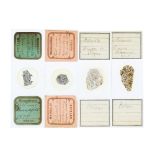 Collection of Four Rare Meteorite Microscope Slides,