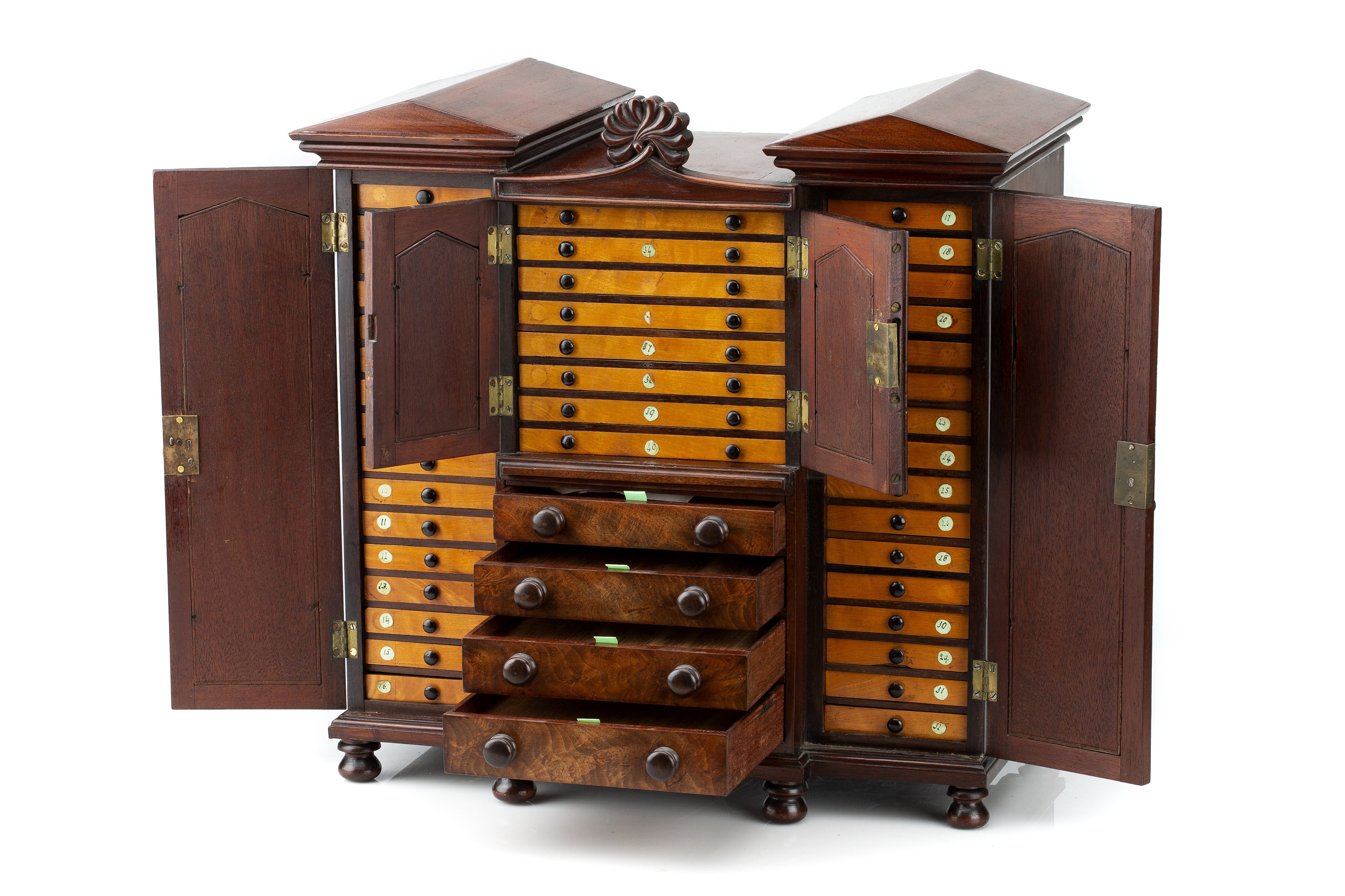 A Fine Breakfront Collectors Cabinet