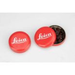 Two Leica Branded Tins Containing Gummy Bears,