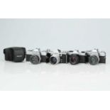 A Selection of Various SLR Cameras,