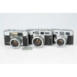 Three Aires Rangefinder Cameras,