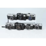 A Selection of 35mm Compact Cameras,