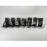 A Selection of 7 Folding Cameras,