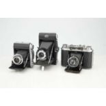 A Selection of Three Ensign Folding Cameras,