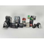 A Selection of 35mm Compact Cameras & Accessories,