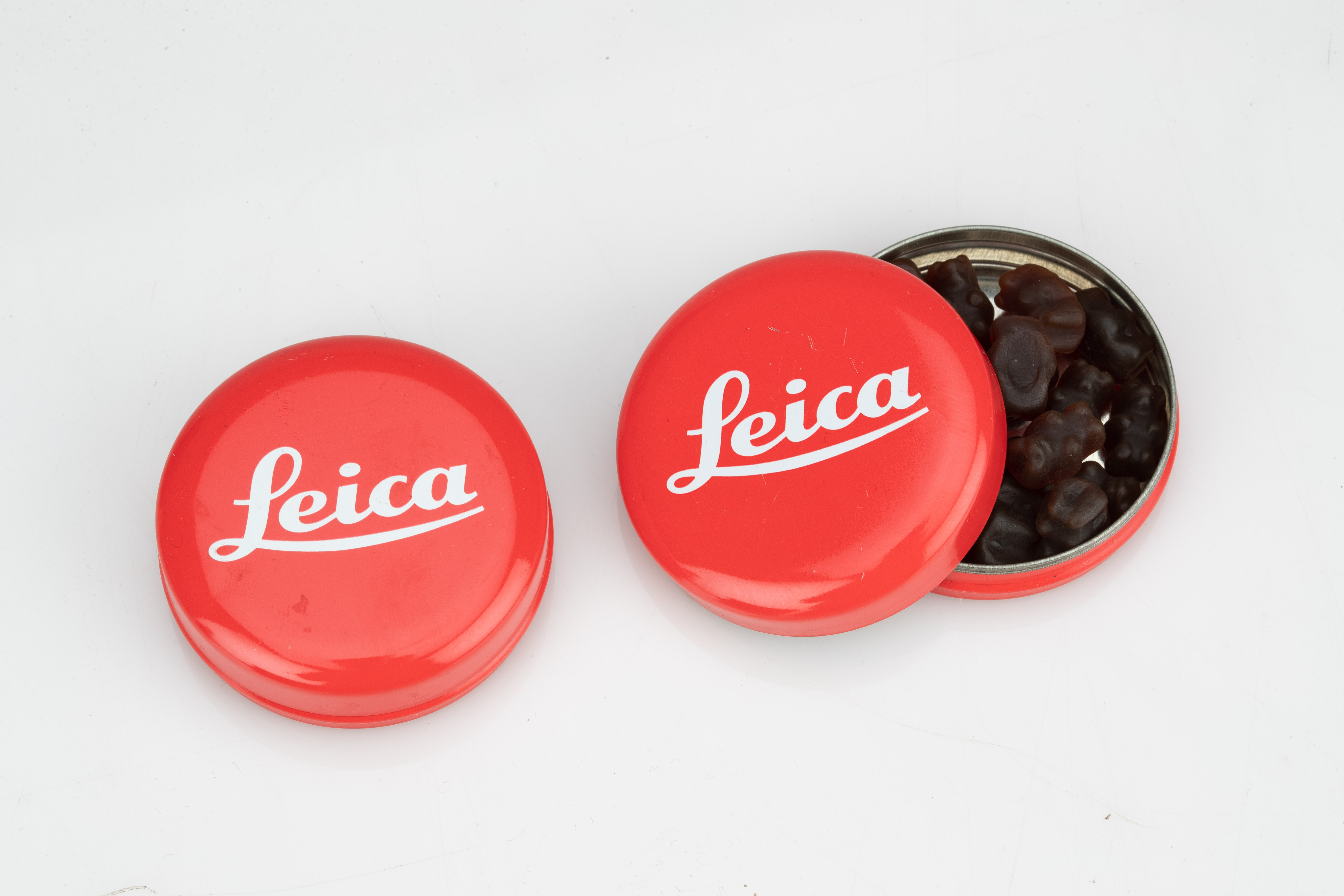 Two Leica Branded Tins Containing Gummy Bears, - Image 2 of 2