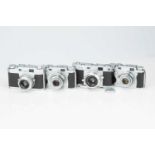 Four Japanese Rangefinder Cameras,