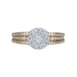 A Illusion Set Diamond Ring,