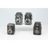 A Selection of Four Medium Format TLR Cameras,