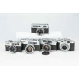 A Collection of Minolta Rangefinder Cameras,