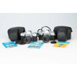 Two Praktica MTL 3 35mm SLR Cameras,