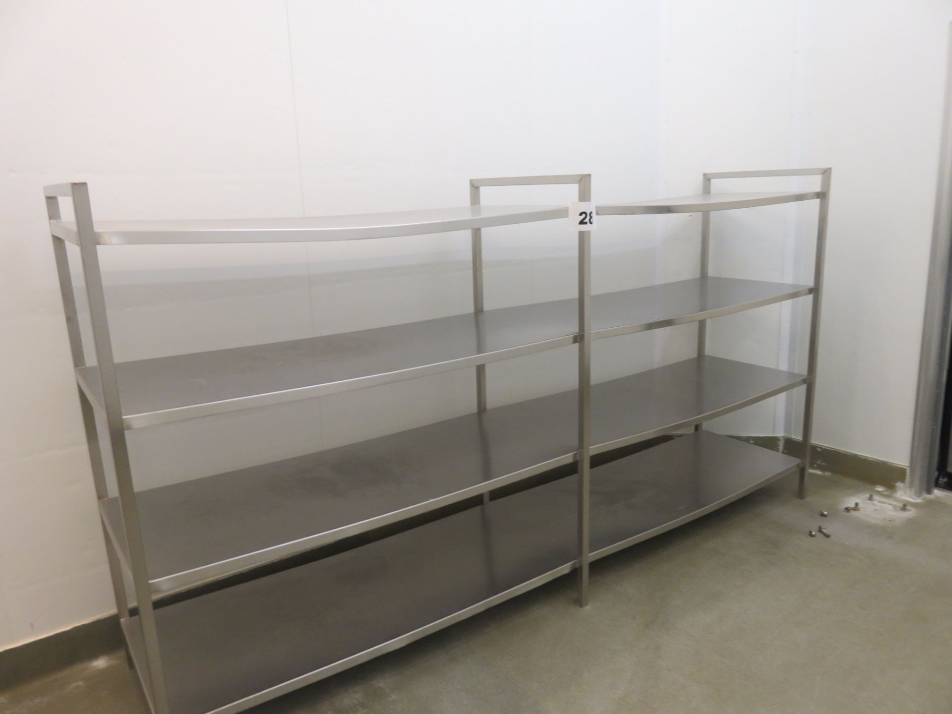 S/S RACKS WITH 4-SHELVES.