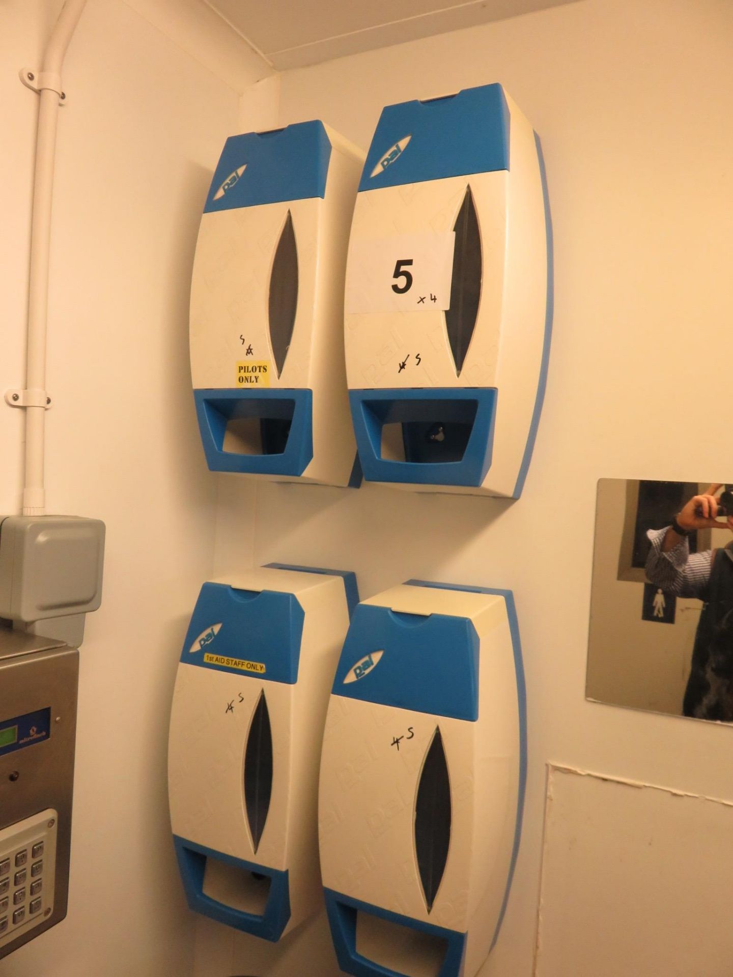 4 x PAL PPE WALL MOUNTED DISPENSERS.