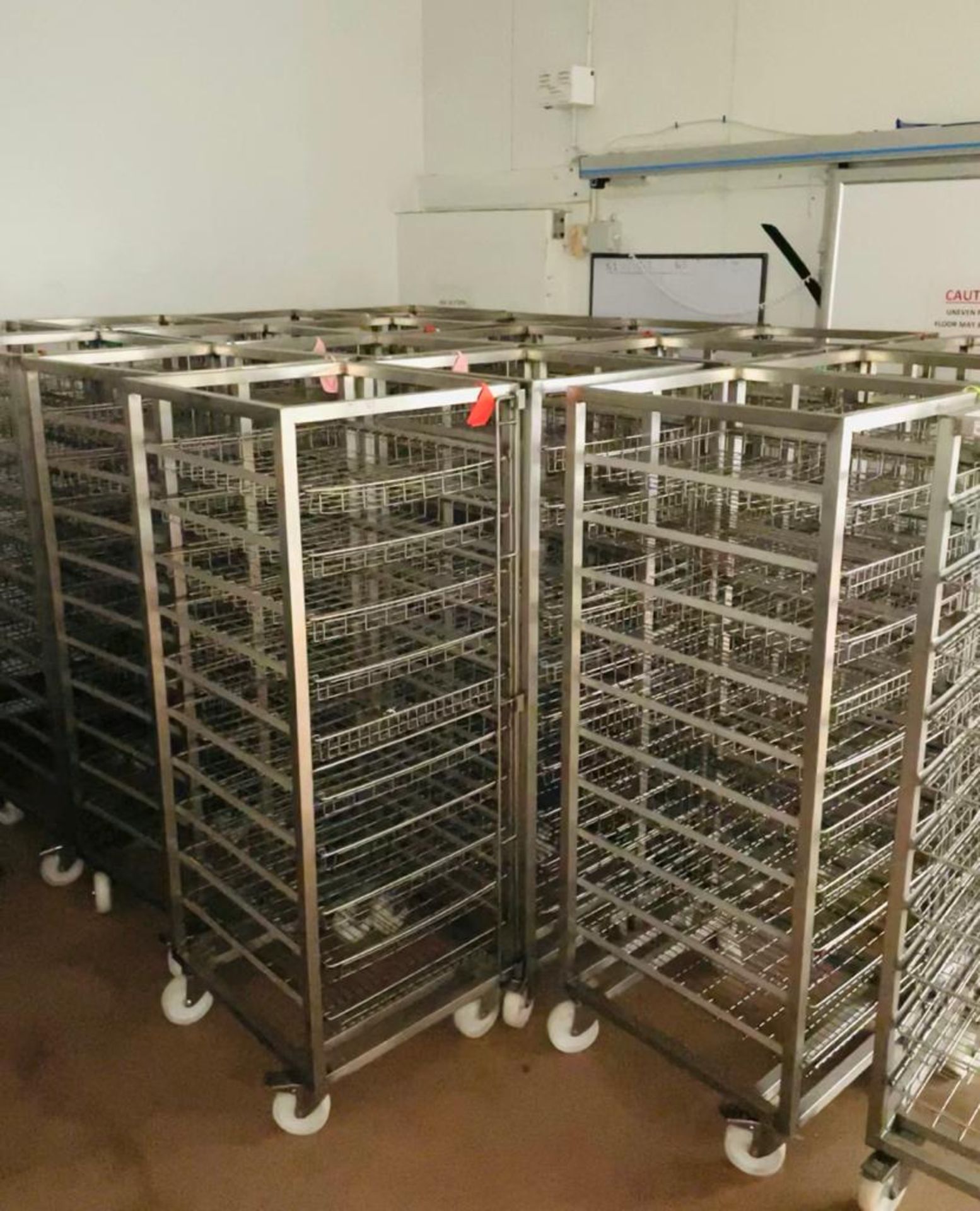 2 X S/S 10-RACK MOBILE TROLLEYS. - Image 2 of 3