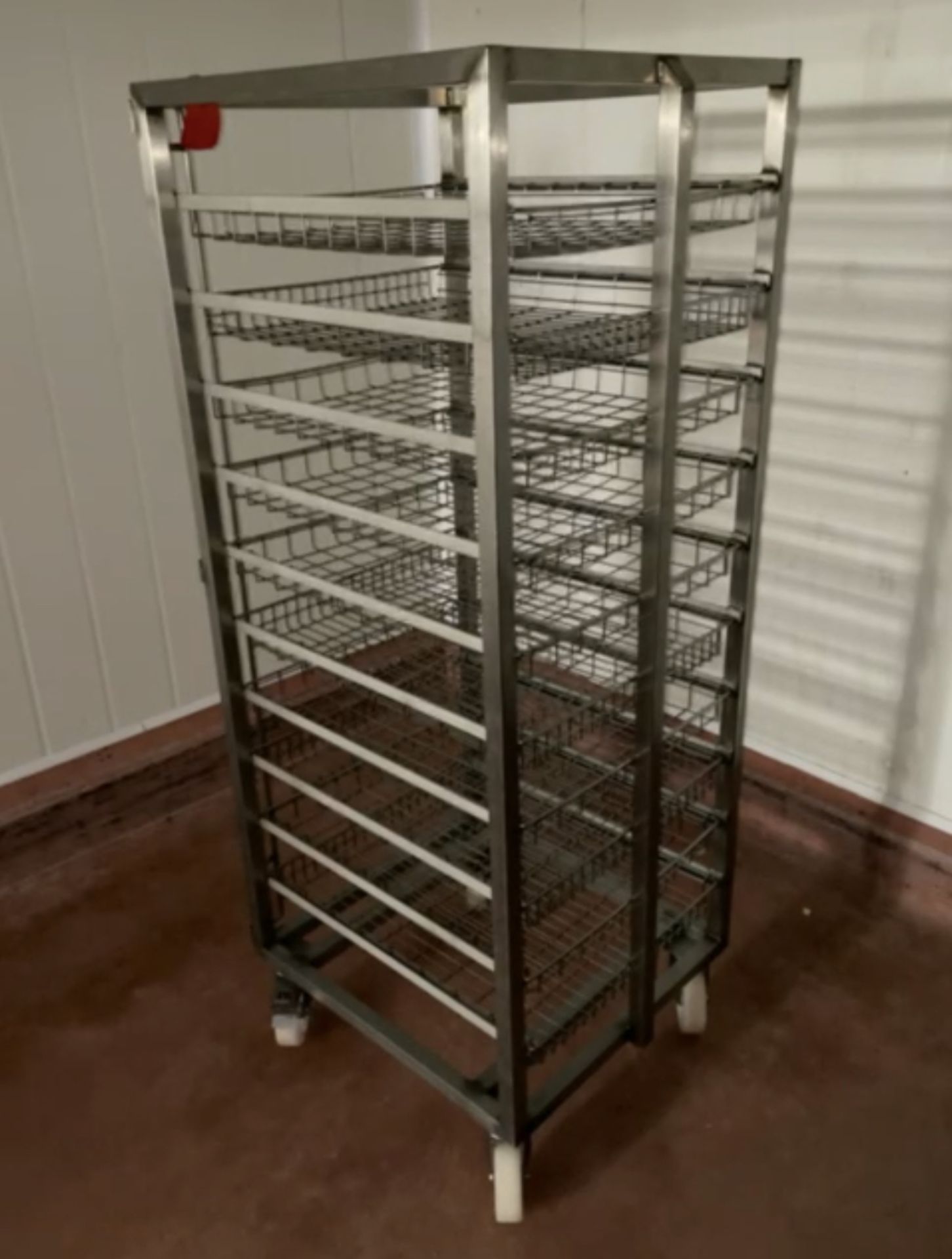 2 X S/S 10-RACK MOBILE TROLLEYS. - Image 3 of 3