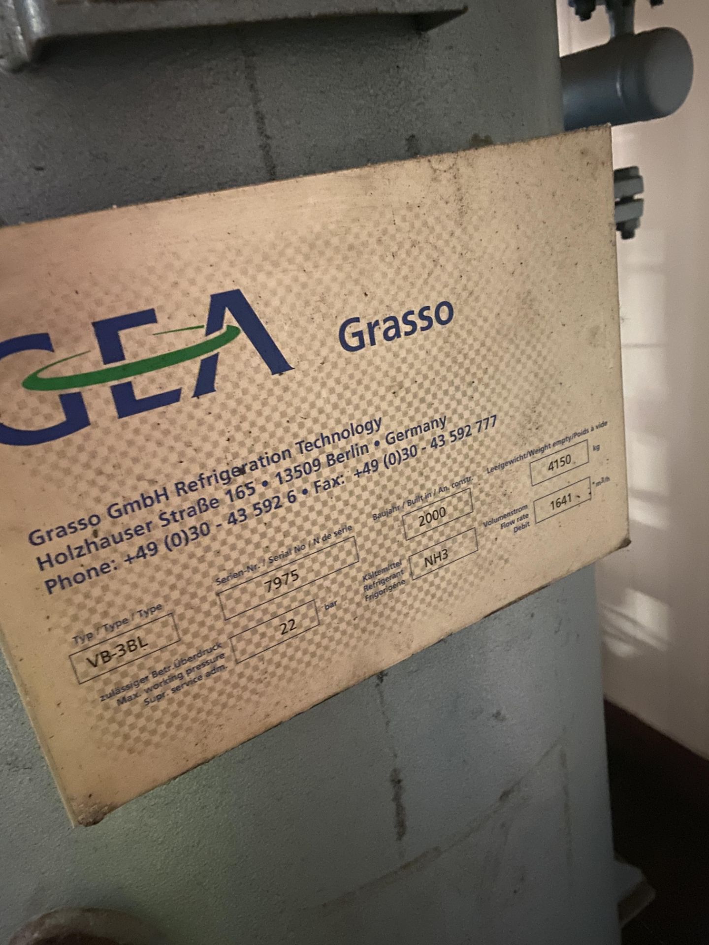 GEA GRASSO COMPRESSOR. - Image 6 of 8