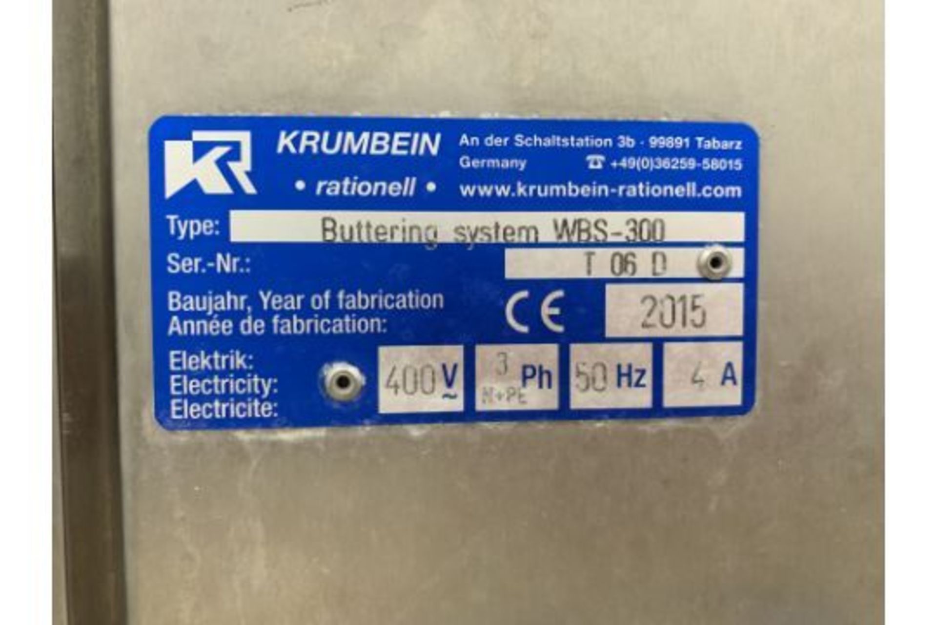 KRUMBEIN RATIONELL BUTTERING MACHINE. - Image 4 of 4