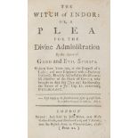 [Oates (Titus)] The Witch of Endor: or, a Plea for the Divine Administration by the Agency of Good …